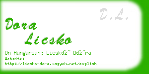 dora licsko business card